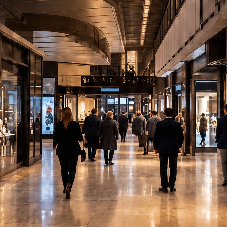 Luxury jewellery shopping district